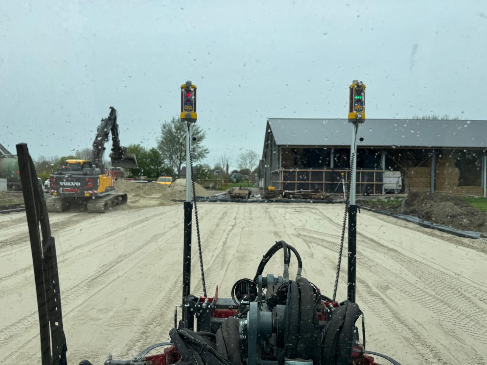 Kilveren met GPS, gezien vanaf de machine